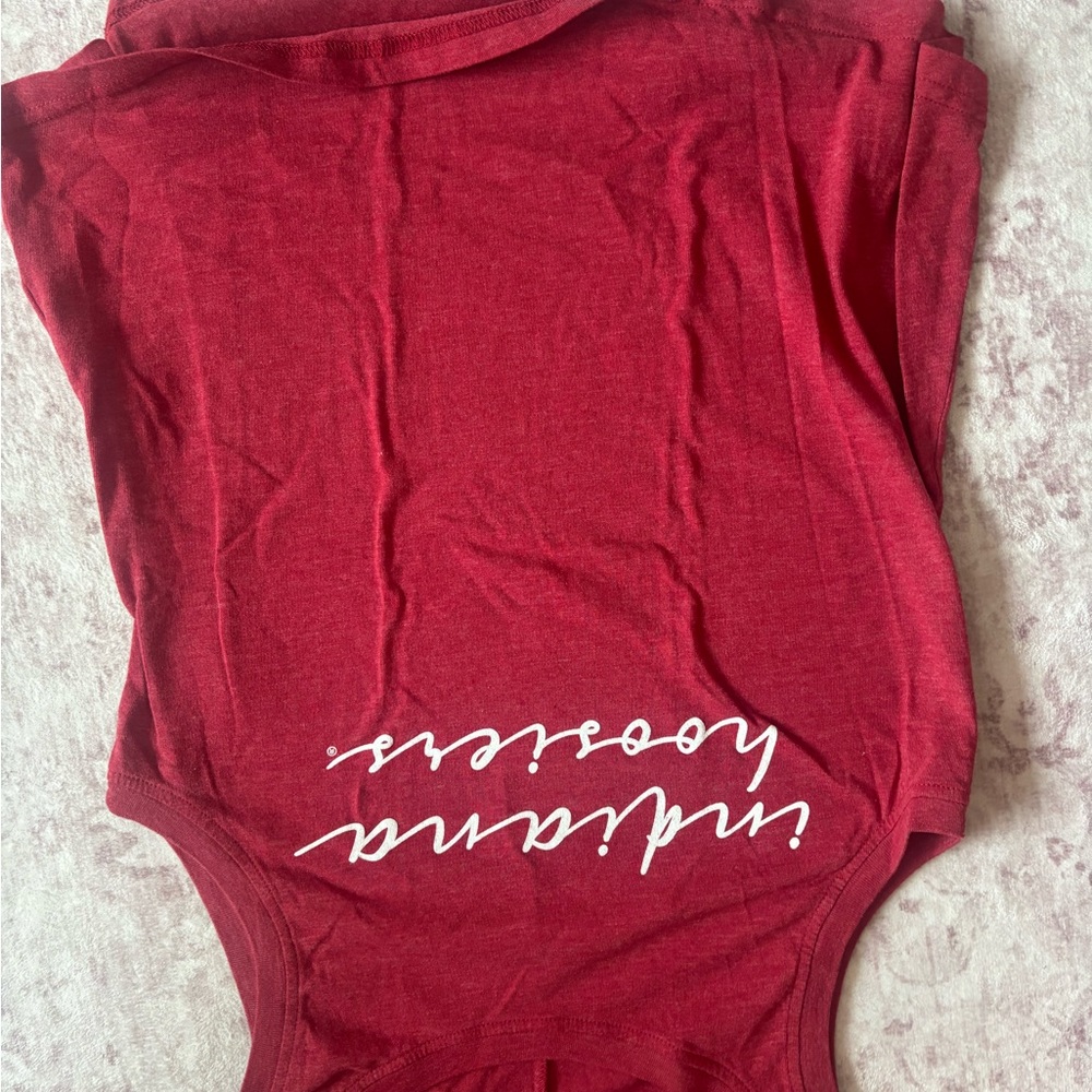 Red Bodysuit with White Script